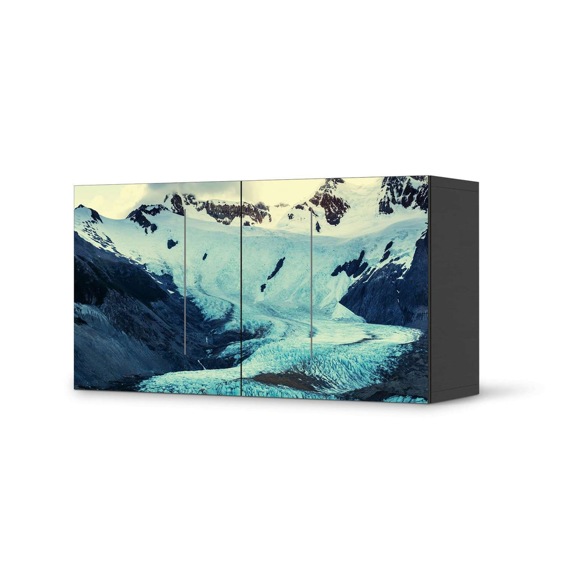 Folie für Möbel Patagonia - IKEA Besta Regal Quer 2 Türen - schwarz