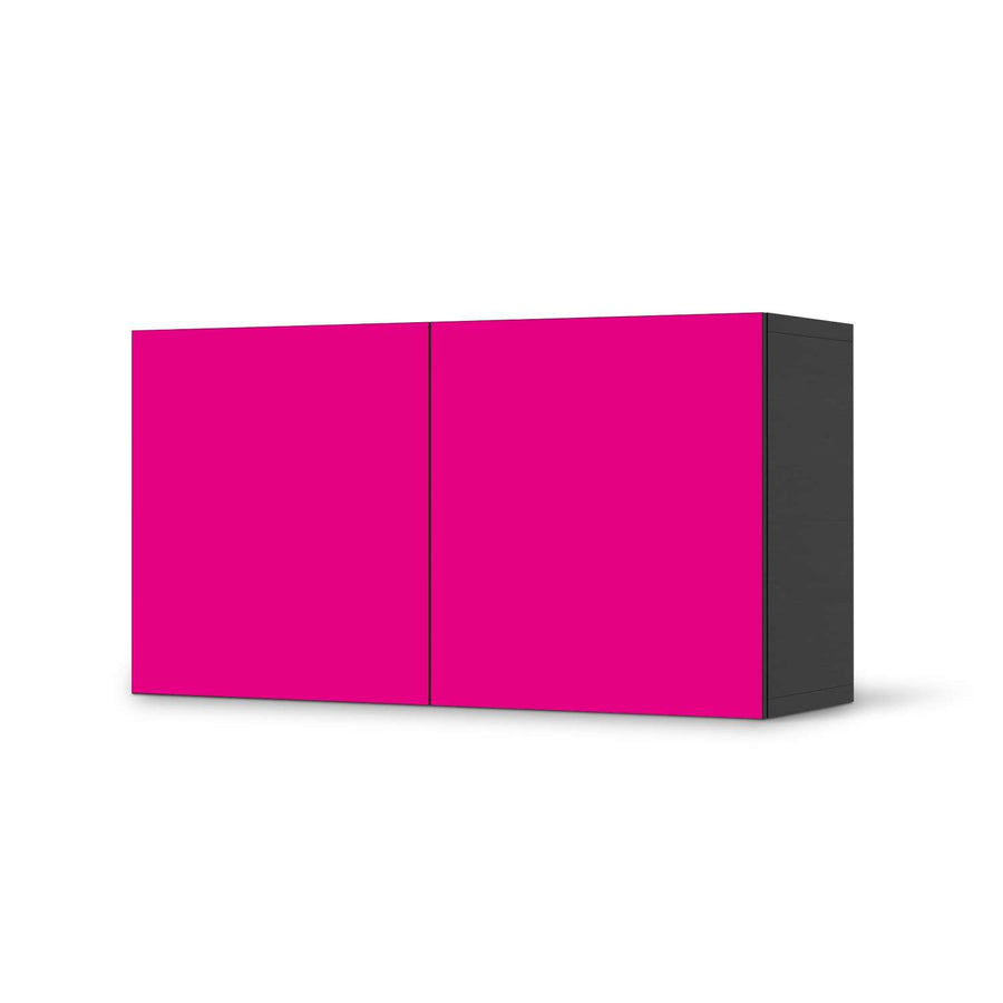 Folie für Möbel Pink Dark - IKEA Besta Regal Quer 2 Türen - schwarz