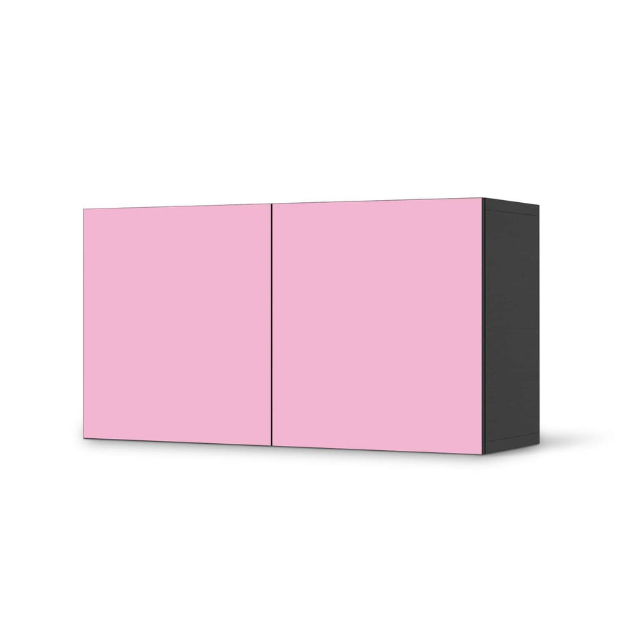 Folie für Möbel Pink Light - IKEA Besta Regal Quer 2 Türen - schwarz