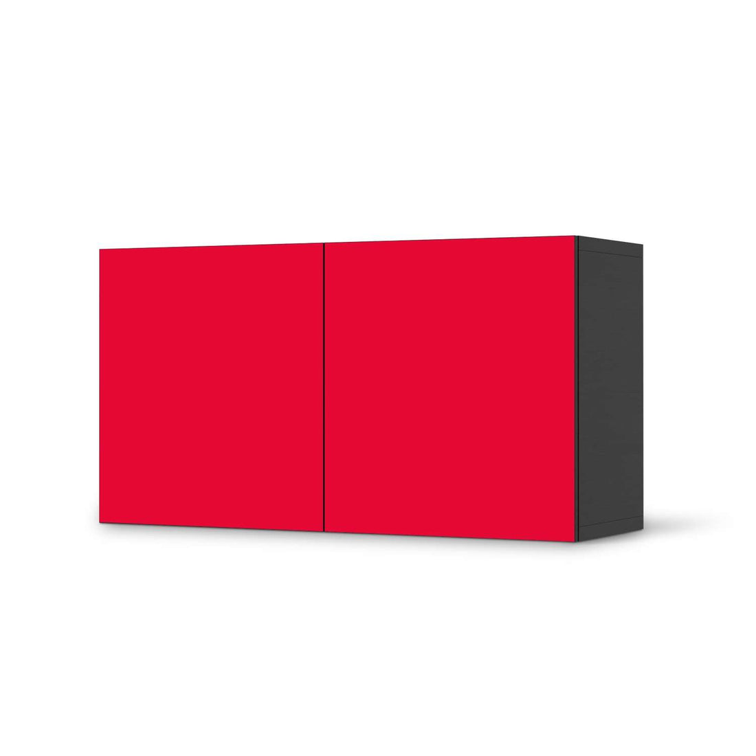 Folie für Möbel Rot Light - IKEA Besta Regal Quer 2 Türen - schwarz