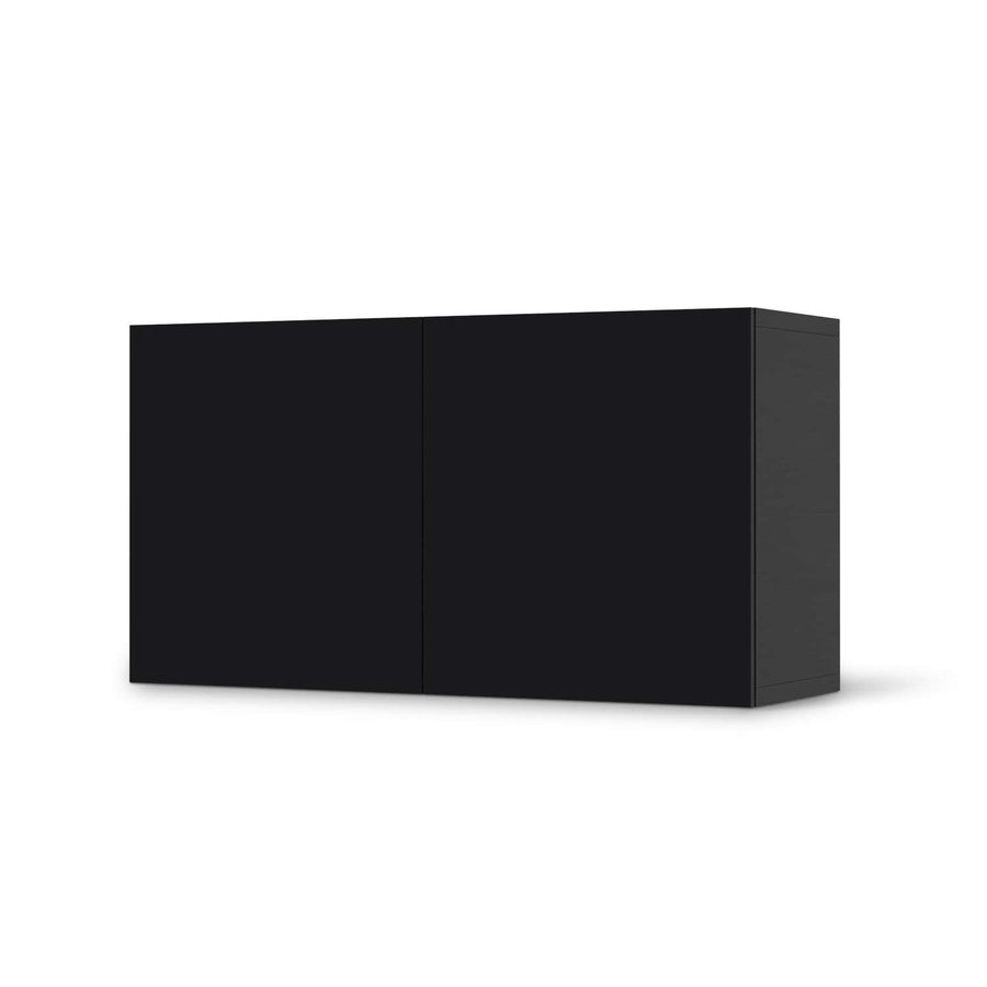 Folie für Möbel Schwarz - IKEA Besta Regal Quer 2 Türen - schwarz