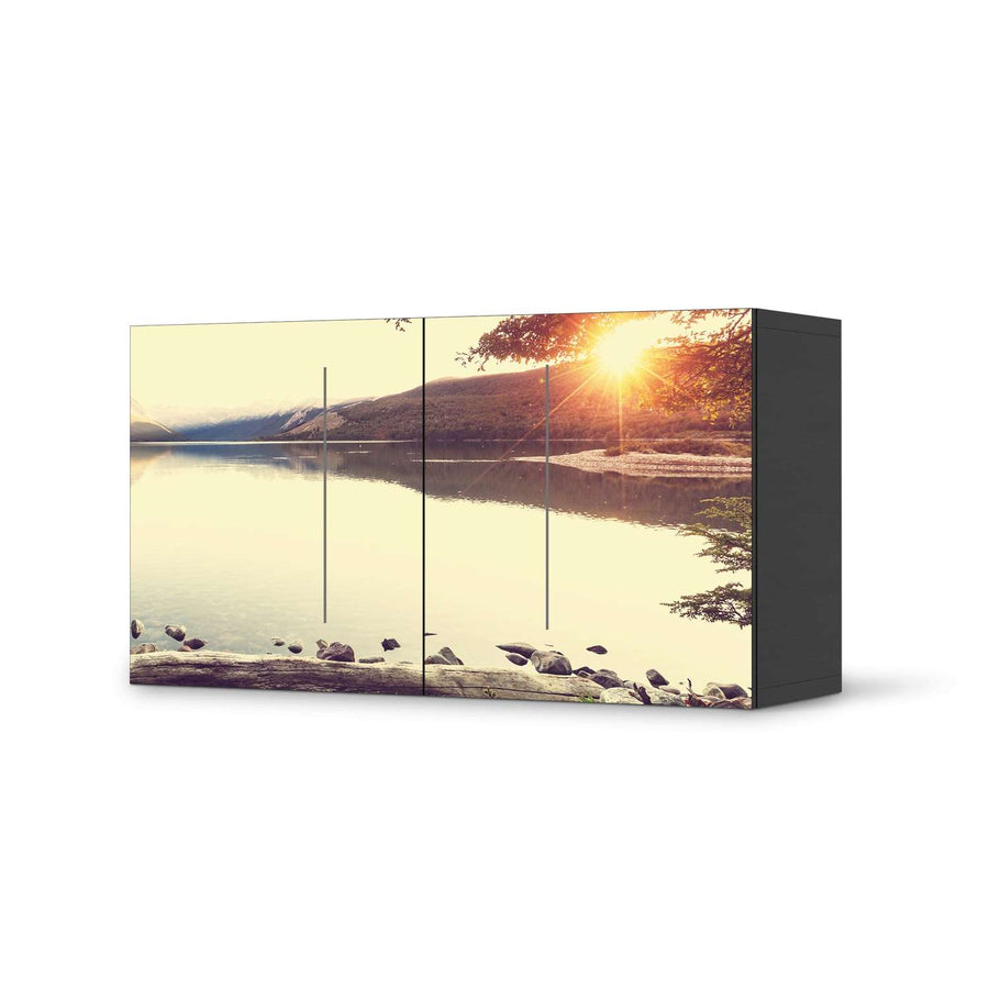 Folie für Möbel Seaside Dreams - IKEA Besta Regal Quer 2 Türen - schwarz