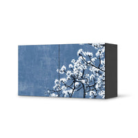 Folie für Möbel Spring Tree - IKEA Besta Regal Quer 2 Türen - schwarz