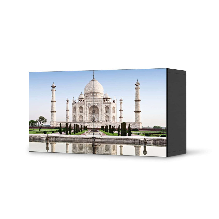 Folie für Möbel Taj Mahal - IKEA Besta Regal Quer 2 Türen - schwarz