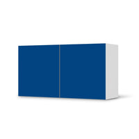 Folie für Möbel Blau Dark - IKEA Besta Regal Quer 2 Türen  - weiss