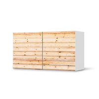 Folie für Möbel Bright Planks - IKEA Besta Regal Quer 2 Türen  - weiss