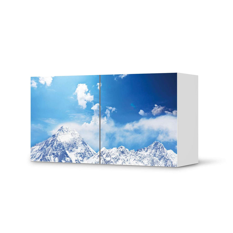 Folie für Möbel Everest - IKEA Besta Regal Quer 2 Türen  - weiss