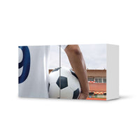 Folie für Möbel Footballmania - IKEA Besta Regal Quer 2 Türen  - weiss