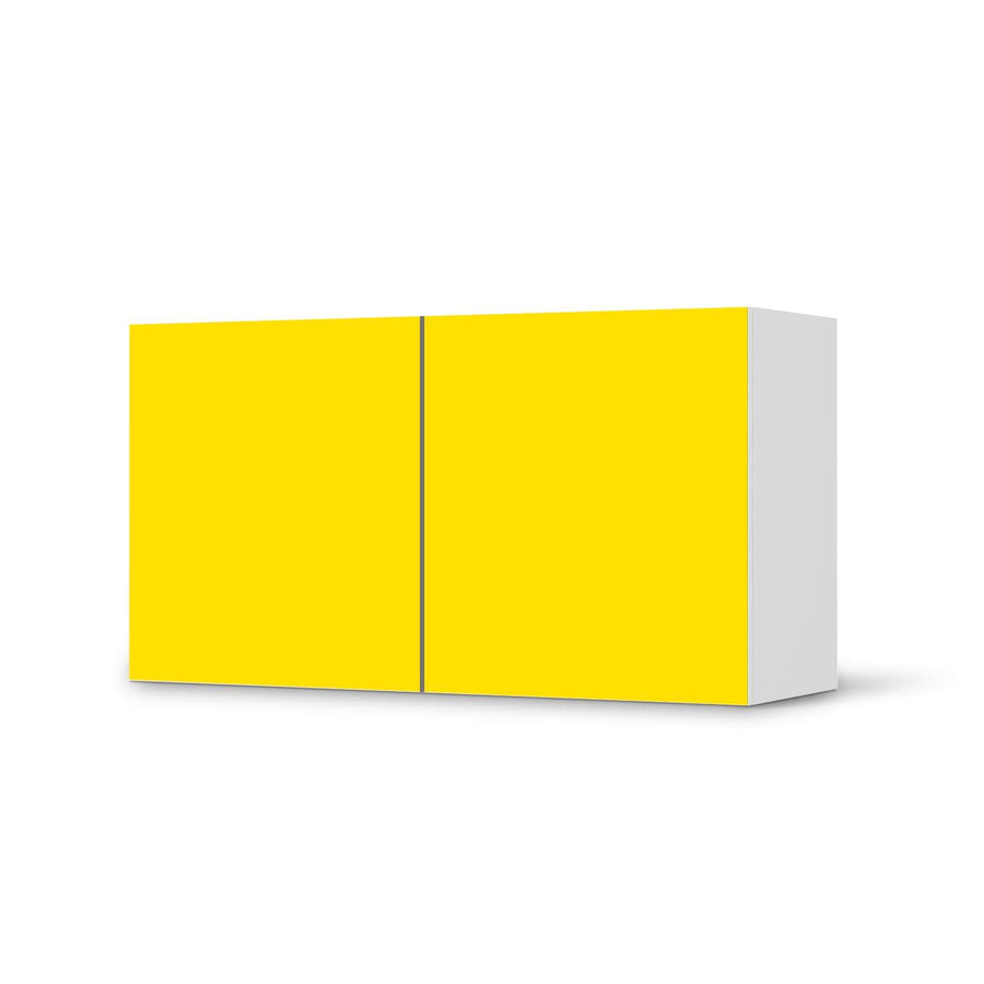 Folie für Möbel Gelb Dark - IKEA Besta Regal Quer 2 Türen  - weiss