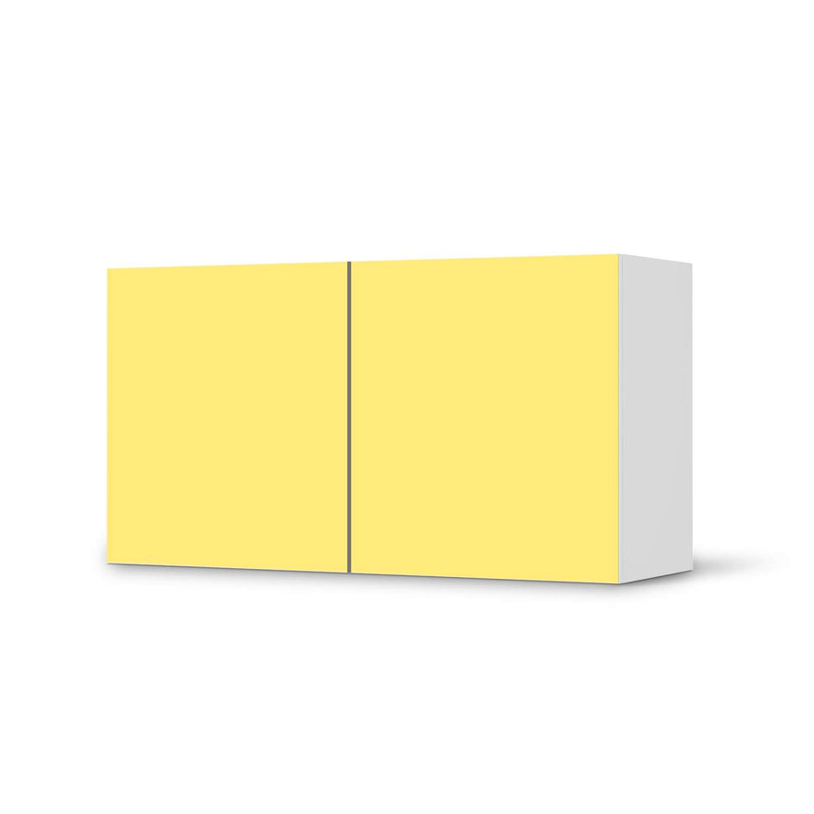 Folie für Möbel Gelb Light - IKEA Besta Regal Quer 2 Türen  - weiss