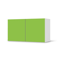 Folie für Möbel Hellgrün Dark - IKEA Besta Regal Quer 2 Türen  - weiss
