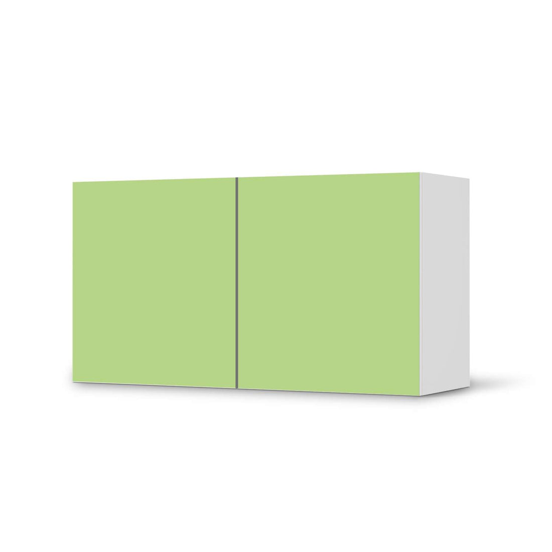 Folie für Möbel Hellgrün Light - IKEA Besta Regal Quer 2 Türen  - weiss