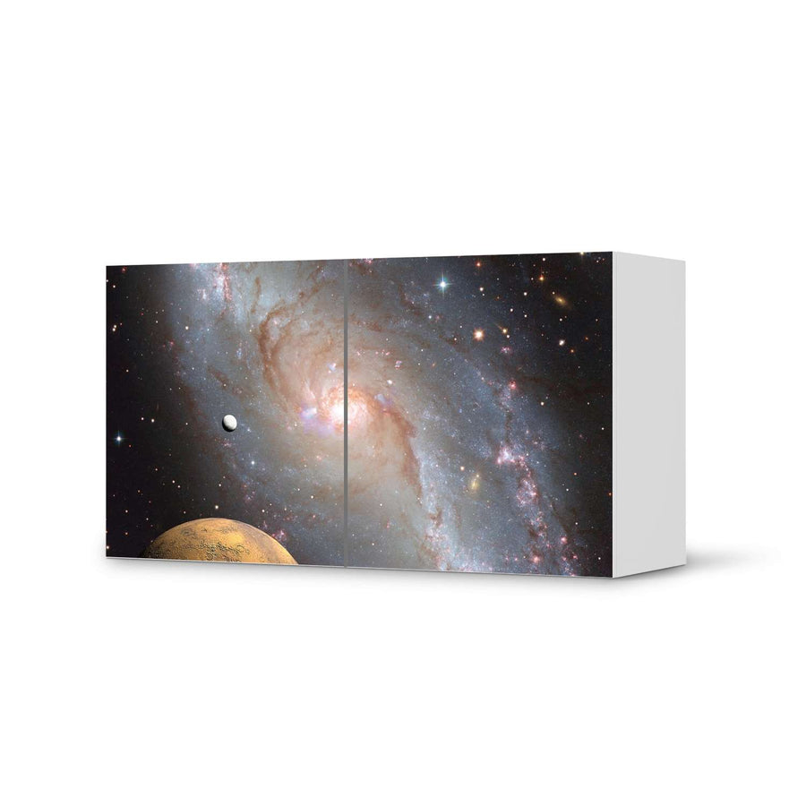 Folie für Möbel Milky Way - IKEA Besta Regal Quer 2 Türen  - weiss