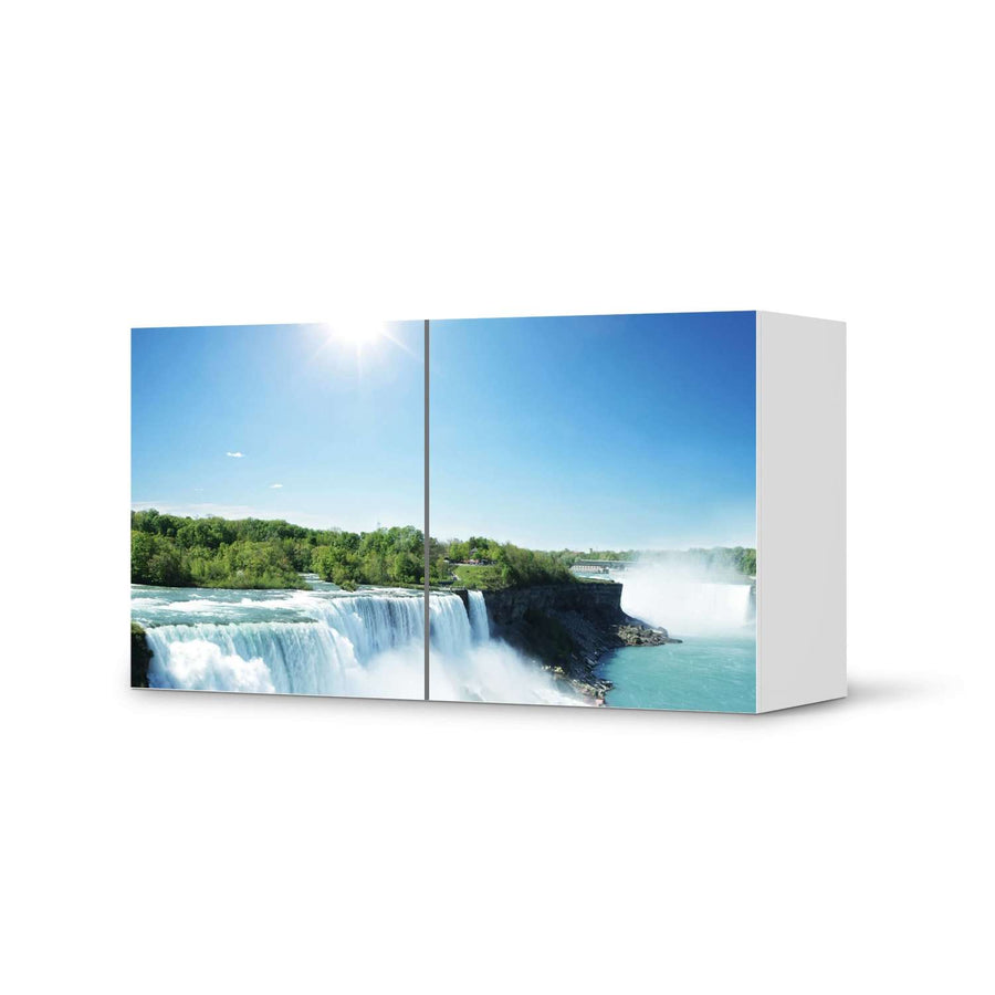 Folie für Möbel Niagara Falls - IKEA Besta Regal Quer 2 Türen  - weiss