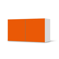 Folie für Möbel Orange Dark - IKEA Besta Regal Quer 2 Türen  - weiss