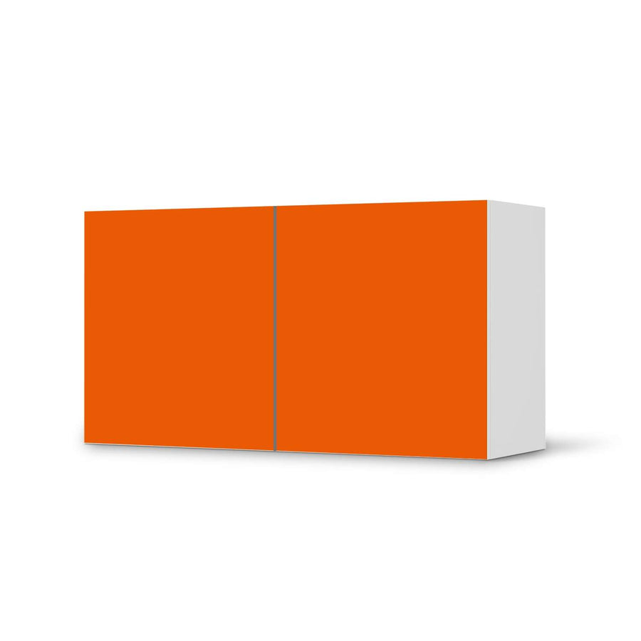 Folie für Möbel Orange Dark - IKEA Besta Regal Quer 2 Türen  - weiss