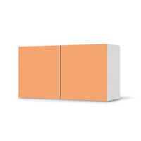 Folie für Möbel Orange Light - IKEA Besta Regal Quer 2 Türen  - weiss