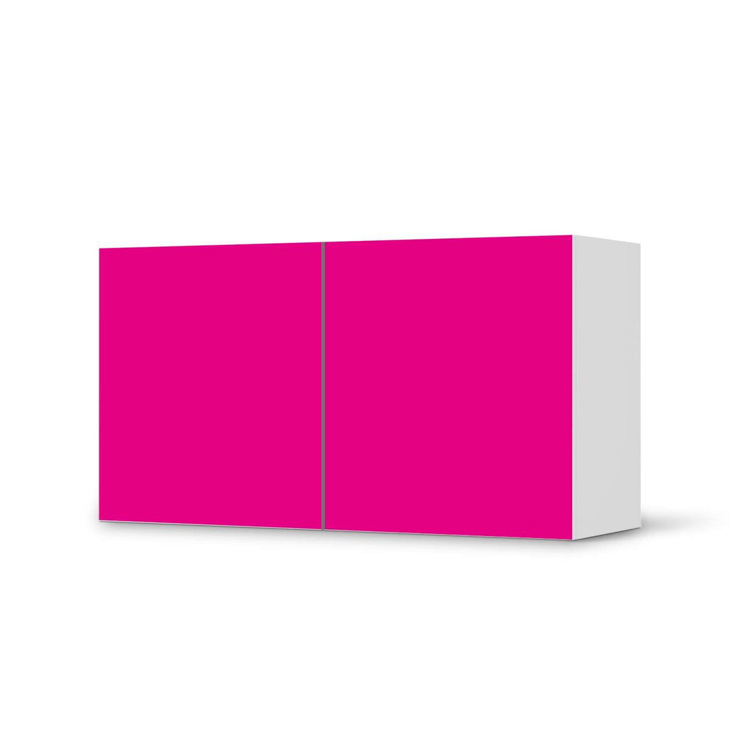Folie für Möbel Pink Dark - IKEA Besta Regal Quer 2 Türen  - weiss