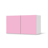 Folie für Möbel Pink Light - IKEA Besta Regal Quer 2 Türen  - weiss