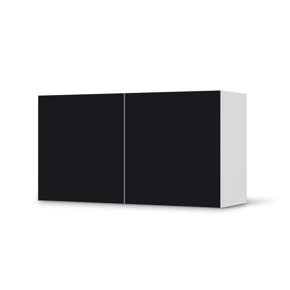 Folie für Möbel Schwarz - IKEA Besta Regal Quer 2 Türen  - weiss
