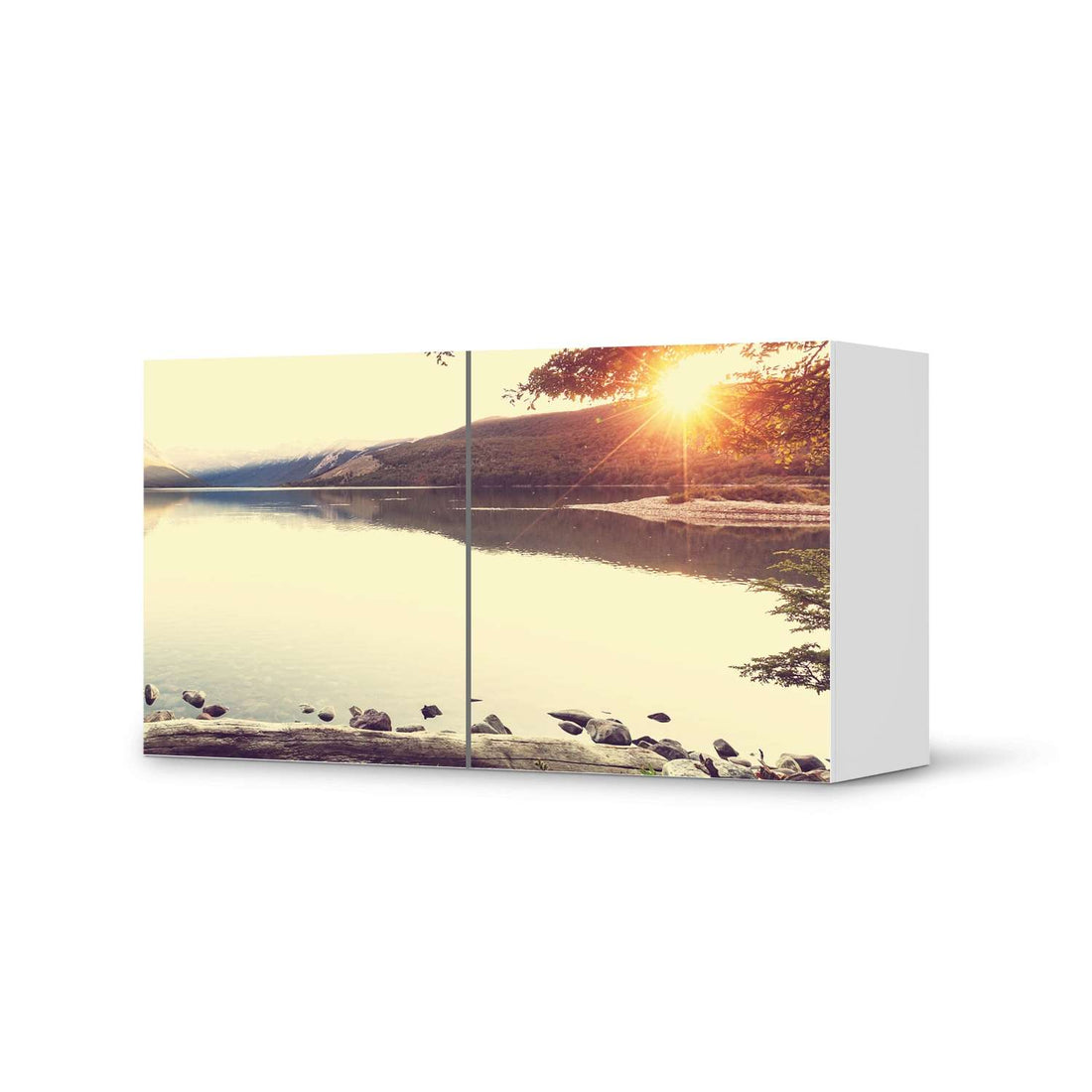 Folie für Möbel Seaside Dreams - IKEA Besta Regal Quer 2 Türen  - weiss