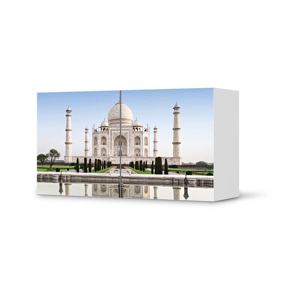 Folie für Möbel Taj Mahal - IKEA Besta Regal Quer 2 Türen  - weiss