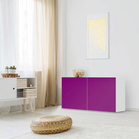 Folie für Möbel Flieder Dark - IKEA Besta Regal Quer 2 Türen - Wohnzimmer