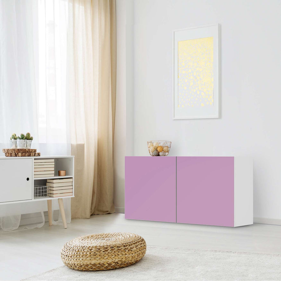 Folie für Möbel Flieder Light - IKEA Besta Regal Quer 2 Türen - Wohnzimmer