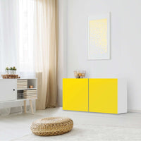 Folie für Möbel Gelb Dark - IKEA Besta Regal Quer 2 Türen - Wohnzimmer