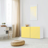 Folie für Möbel Gelb Light - IKEA Besta Regal Quer 2 Türen - Wohnzimmer