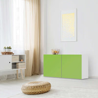Folie für Möbel Hellgrün Dark - IKEA Besta Regal Quer 2 Türen - Wohnzimmer