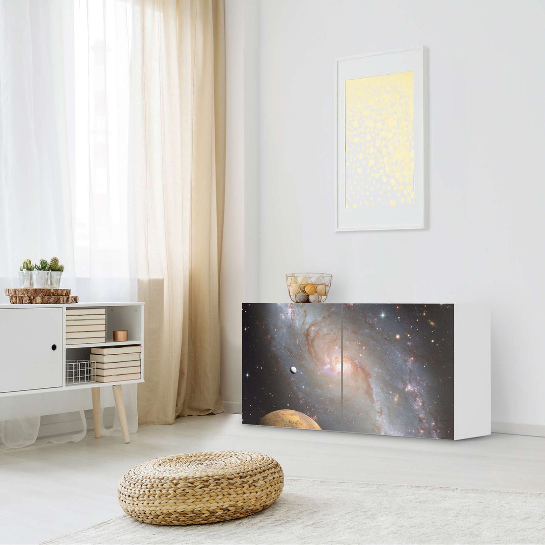 Folie für Möbel Milky Way - IKEA Besta Regal Quer 2 Türen - Wohnzimmer