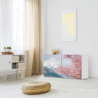 Folie für Möbel Mount Fuji - IKEA Besta Regal Quer 2 Türen - Wohnzimmer