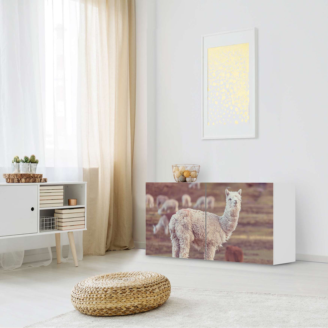 Folie für Möbel Pako - IKEA Besta Regal Quer 2 Türen - Wohnzimmer