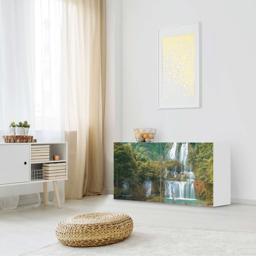 Folie für Möbel Rainforest - IKEA Besta Regal Quer 2 Türen - Wohnzimmer