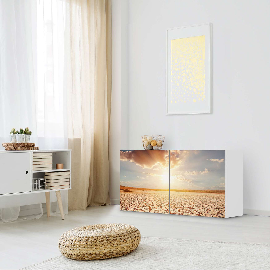Folie für Möbel Savanne - IKEA Besta Regal Quer 2 Türen - Wohnzimmer