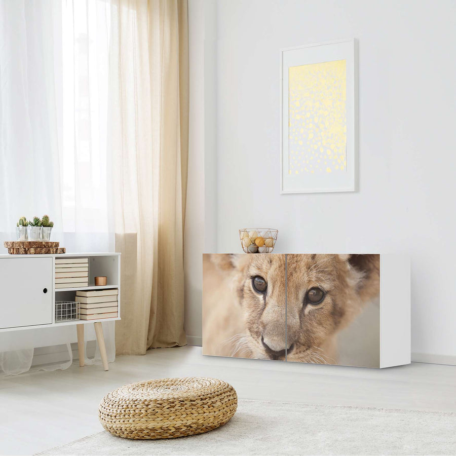 Folie für Möbel Simba - IKEA Besta Regal Quer 2 Türen - Wohnzimmer