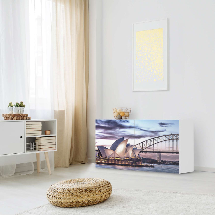Folie für Möbel Sydney - IKEA Besta Regal Quer 2 Türen - Wohnzimmer