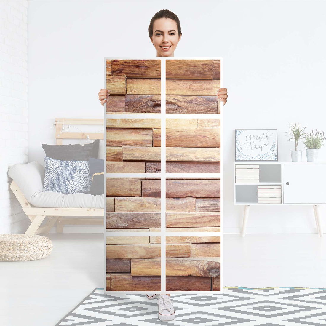 Folie für Möbel Artwood - IKEA Kallax Regal 8 Türen - Folie