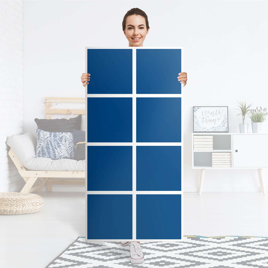 Folie für Möbel Blau Dark - IKEA Kallax Regal 8 Türen - Folie