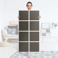 Folie für Möbel Braungrau Dark - IKEA Kallax Regal 8 Türen - Folie