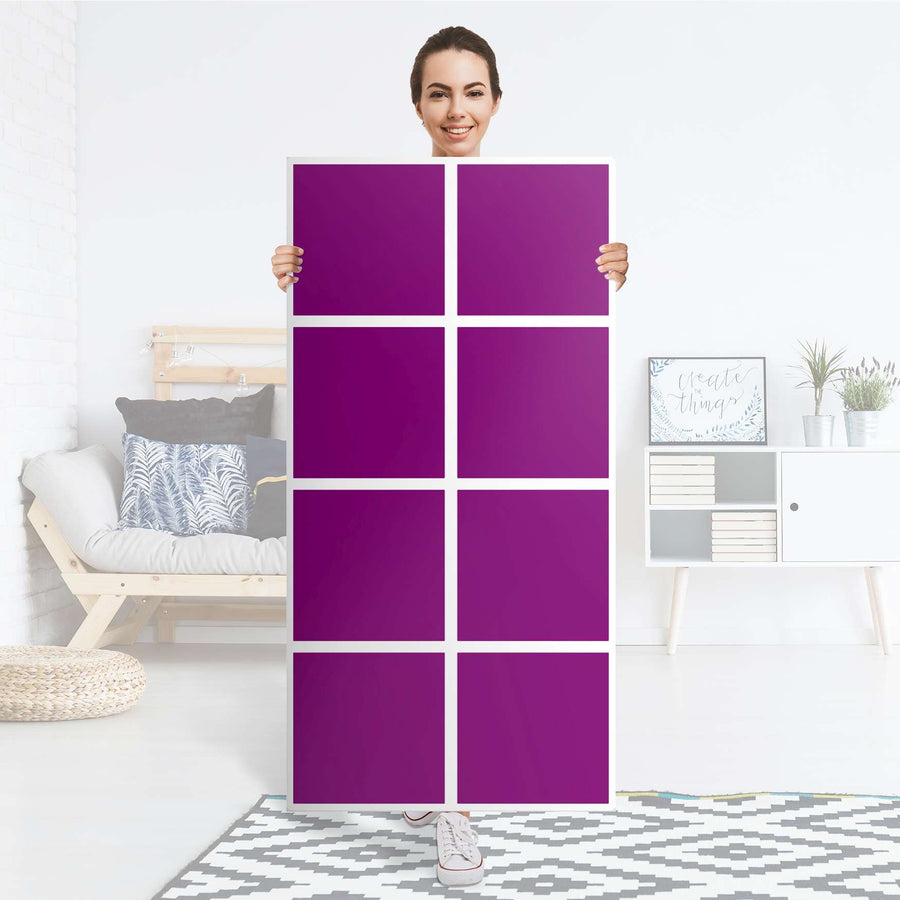 Folie für Möbel Flieder Dark - IKEA Kallax Regal 8 Türen - Folie