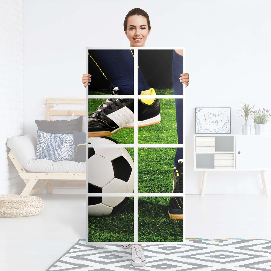 Folie für Möbel Fussballstar - IKEA Kallax Regal 8 Türen - Folie