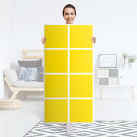 Folie für Möbel Gelb Dark - IKEA Kallax Regal 8 Türen - Folie