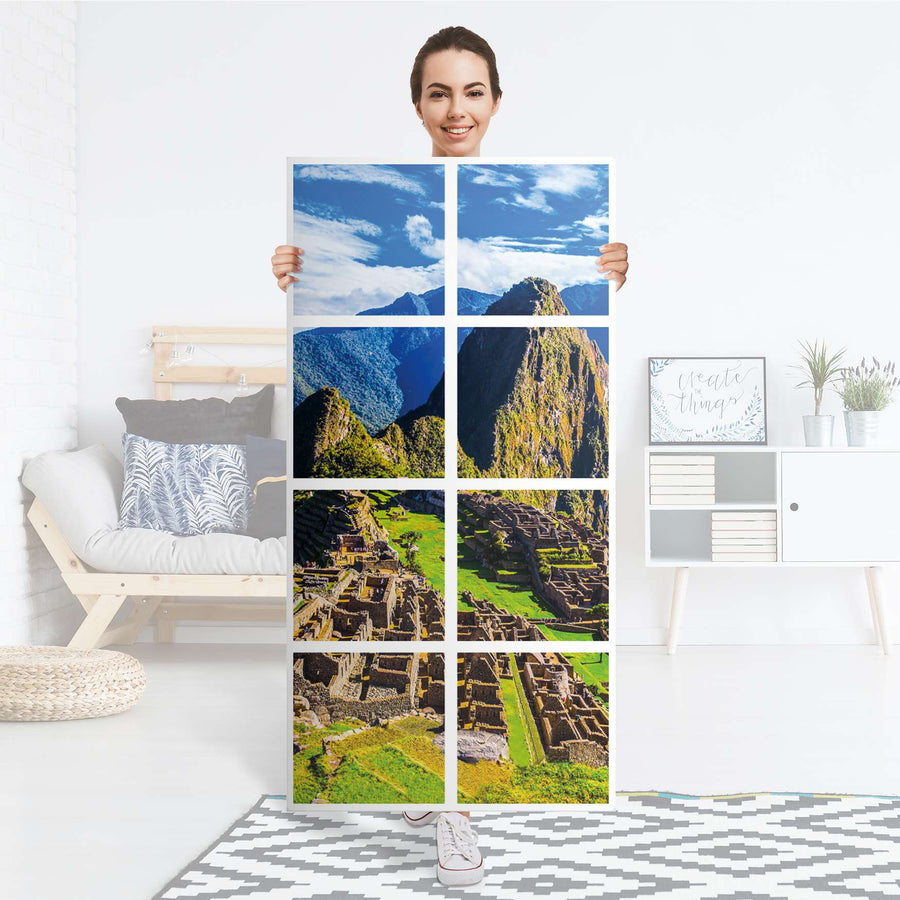 Folie für Möbel Machu Picchu - IKEA Kallax Regal 8 Türen - Folie