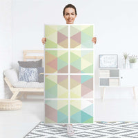 Folie für Möbel Melitta Pastell Geometrie - IKEA Kallax Regal 8 Türen - Folie