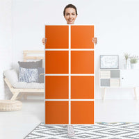 Folie für Möbel Orange Dark - IKEA Kallax Regal 8 Türen - Folie
