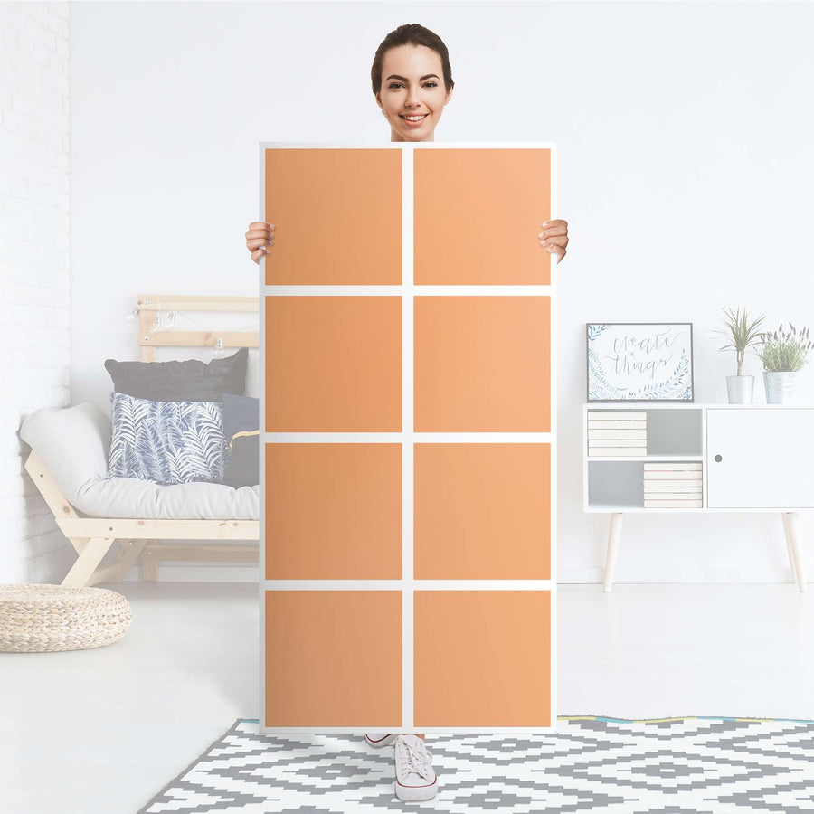 Folie für Möbel Orange Light - IKEA Kallax Regal 8 Türen - Folie