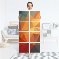 Folie für Möbel Polygon - IKEA Kallax Regal 8 Türen - Folie