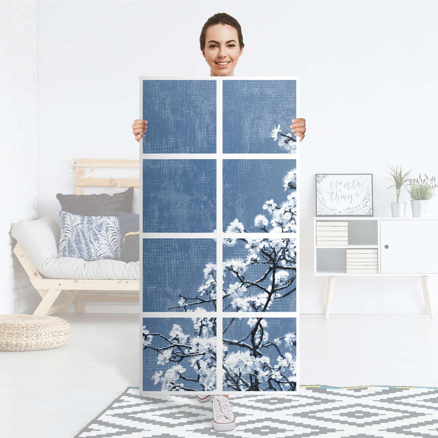 Folie für Möbel Spring Tree - IKEA Kallax Regal 8 Türen - Folie